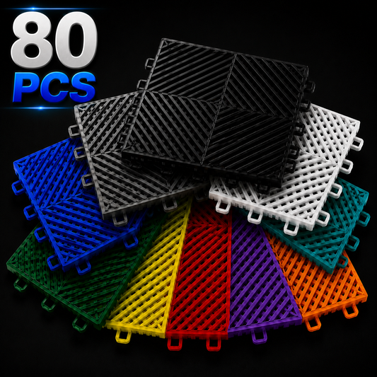 Interlocking Garage Tiles – 80 Pack (12.8m²)
